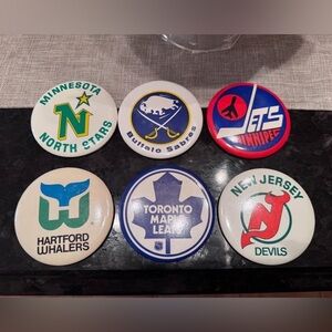 NHL Team Logo Button Set